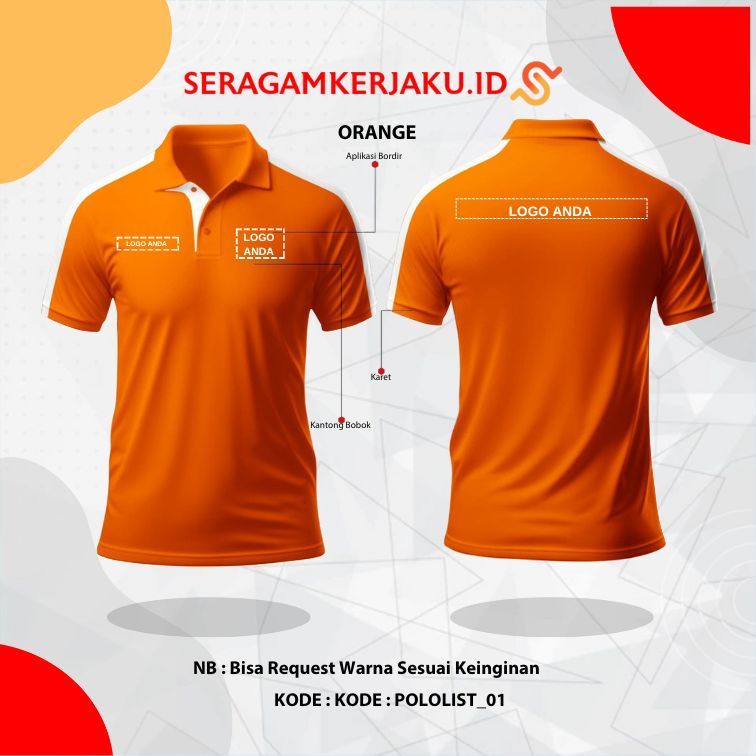 CUSTOM KAOS POLO SATUAN / KAOS POLO / KAOS POLO PRIA / BAJU POLO PRIA / KAOS POLO POLOS /