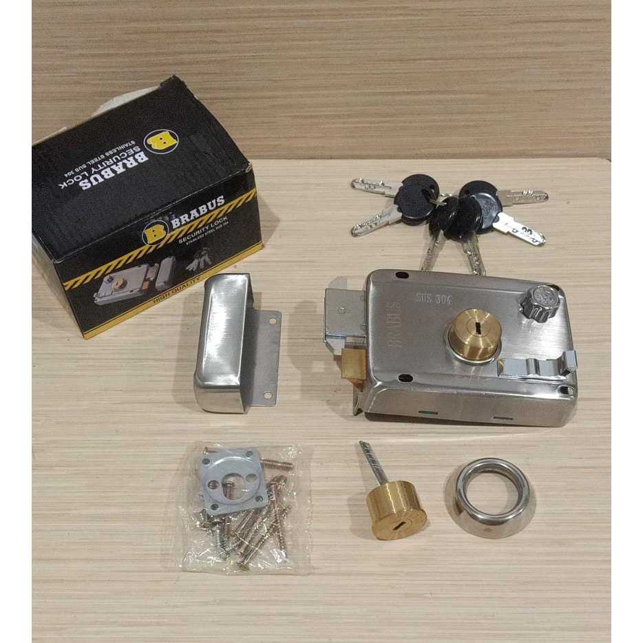 Kunci Pintu Geser Otomatis BRABUS Stainless SUS 304