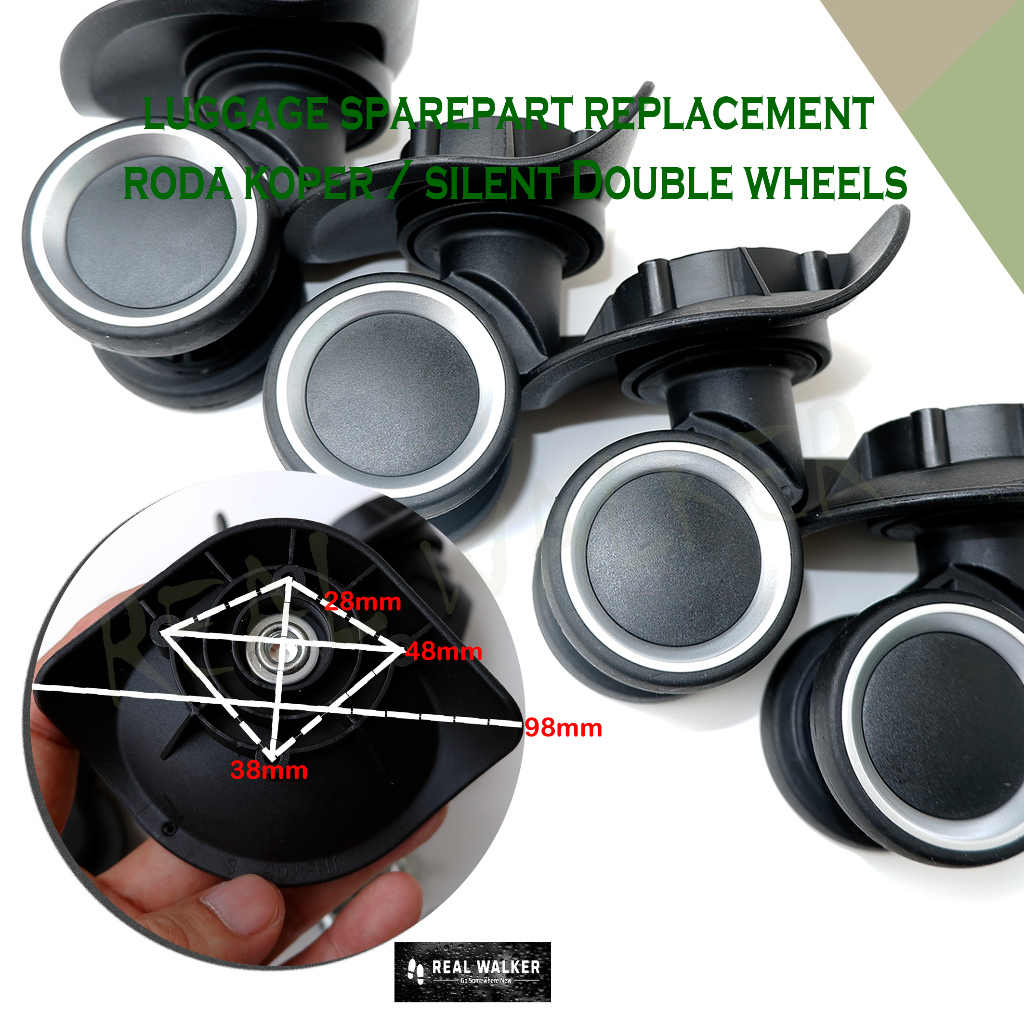 RODA KOPER PENGGANTI | HIGH QUALITY | 1SET 4PCS | 360 DERAJAT PUTAR | DOUBLE SILENT WHEELS
