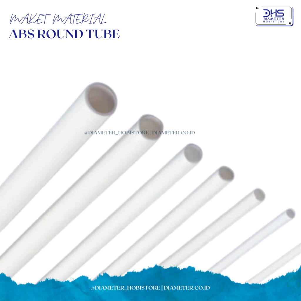 ABS Round Tube PVC/Bahan Maket Pipa Bulat/Stick Plastik