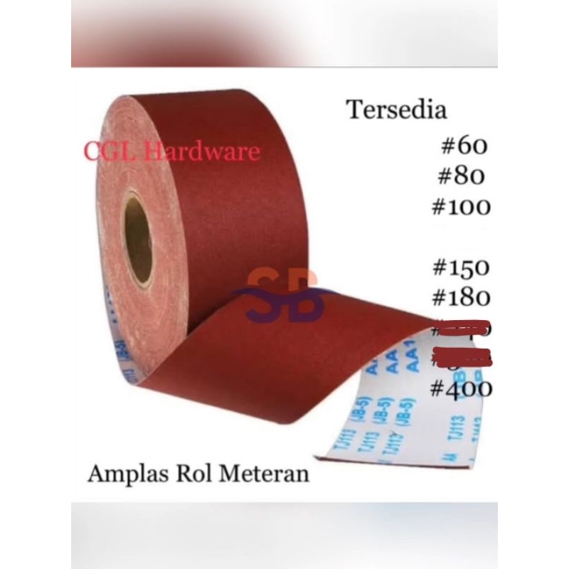 Amplas Rol Meteran #60-#400 / Amplas meteran / Amplas meteran roll / kertas pasir / kertas amplas / 