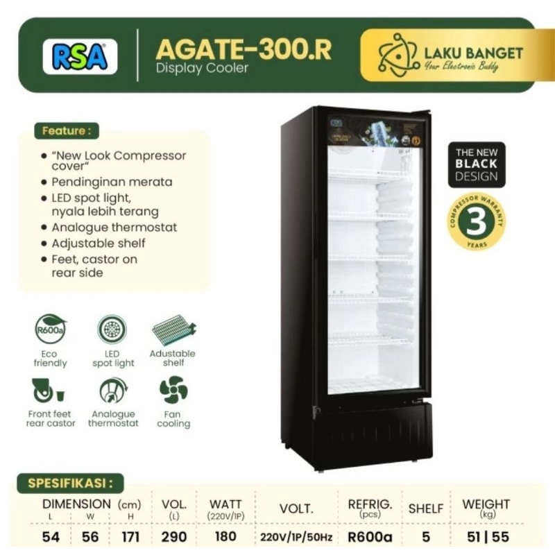 SHOWCASE RSA 5 RAK AGATE-300N RSA 5RAK SHOWCASE AGATE300N