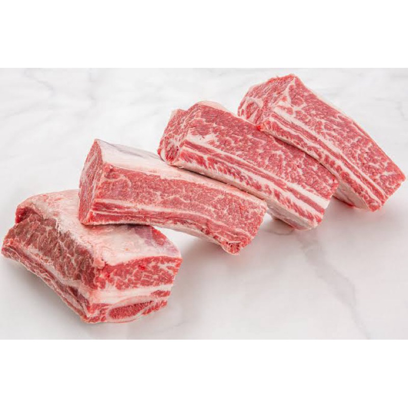 

[PRIME WAGYU] Daging Iga Sapi Short Ribs Bone In Meltique Australia Serupa USDA 1 Kg
