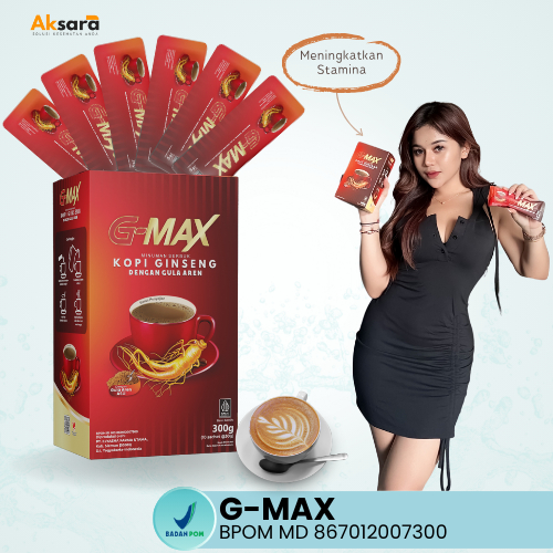

G-MAX Minuman Serbuk Kopi Ginseng Dan Gula Aren Meningkatkan Daya Tahan Tubuh BPOM HALAL Untuk Pria