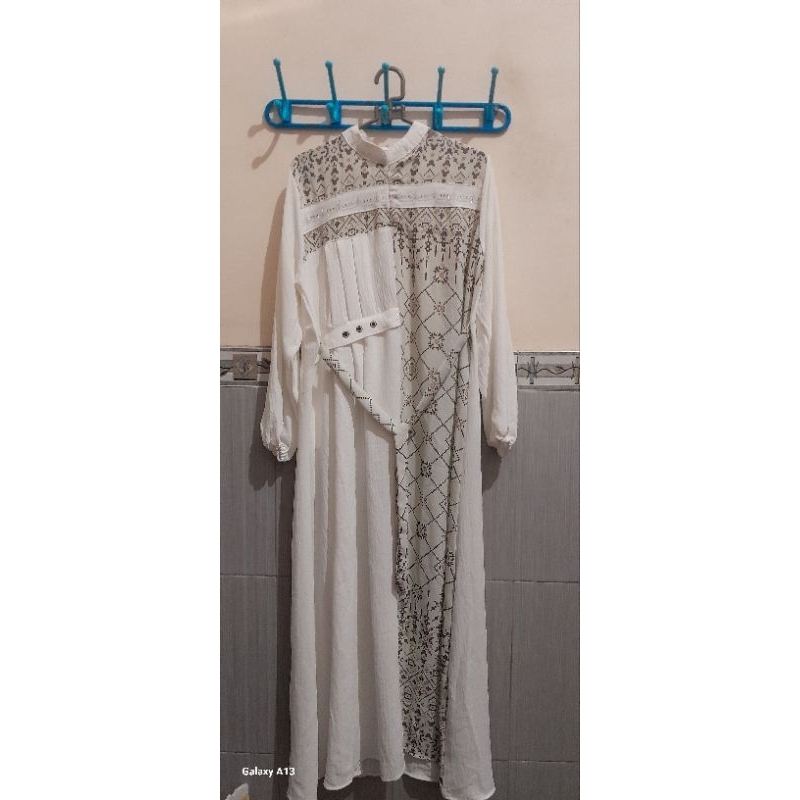 gamis/dress kondangan simple crinkle ceruti moscrepe