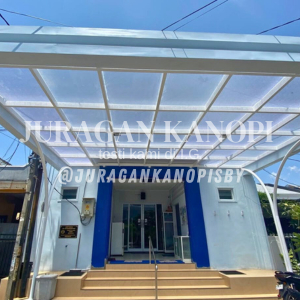 kanopi solarflat 3mm Embossed clear custom terpasang surabaya
