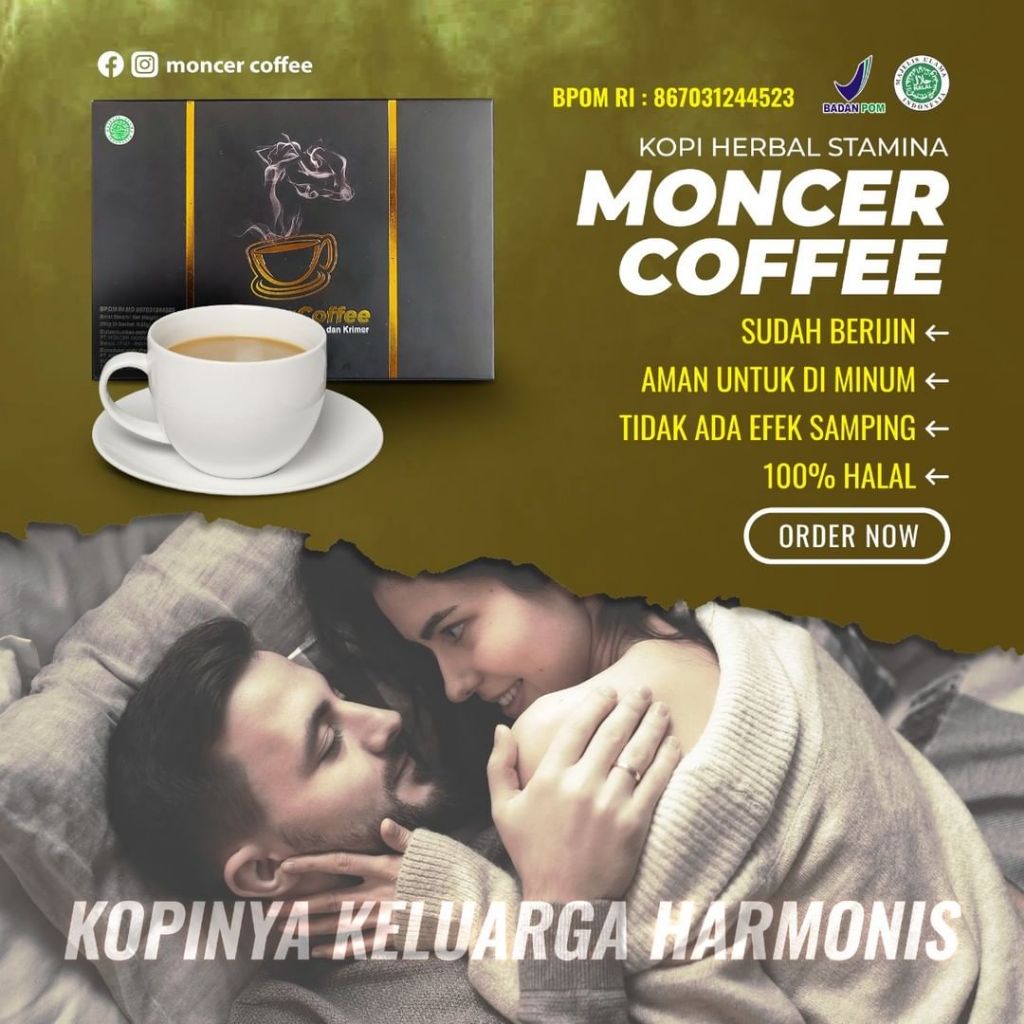 

1 BOX NEW FORMULA KOPI MONCEER HERBAL STAMINA Pria Original 1 Box 8 Sachet