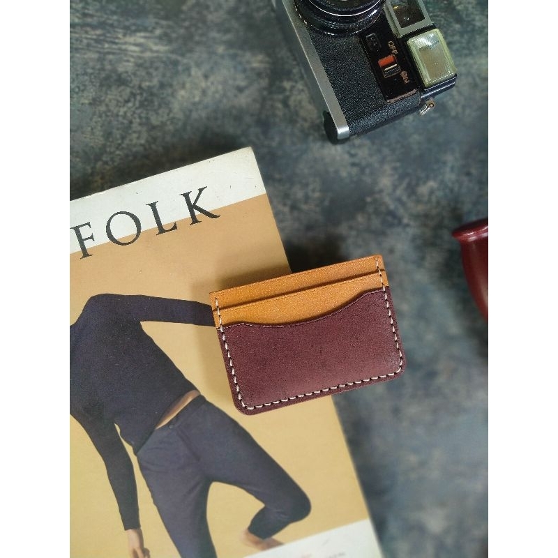 Dompet kulit kartu, Card holder leather ( buffalo ), dompet kartu dua muka
