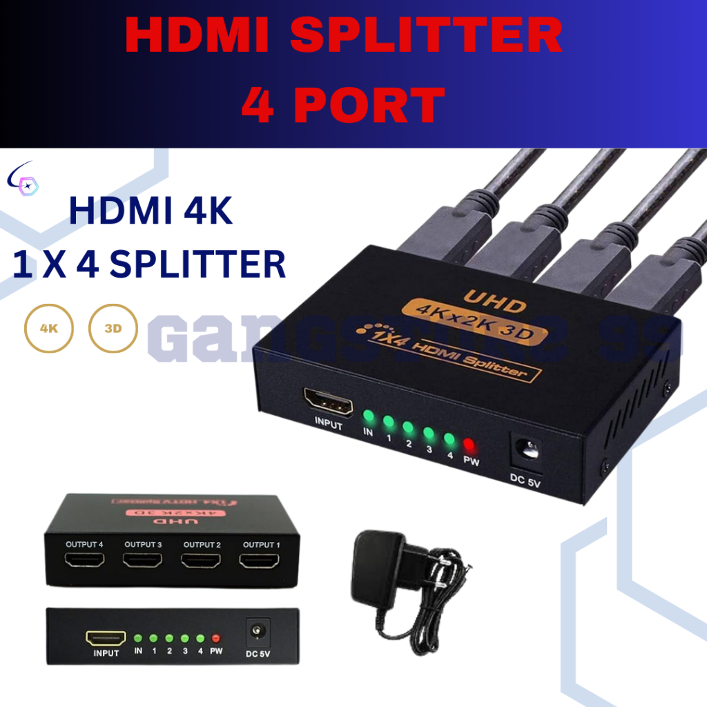 HDMI TO HDMI SPLITTER 1x4 PORT, HDMI SPLITER 4 PORT, HDMI 1 KE 4 HD, HDMI SPLITTER