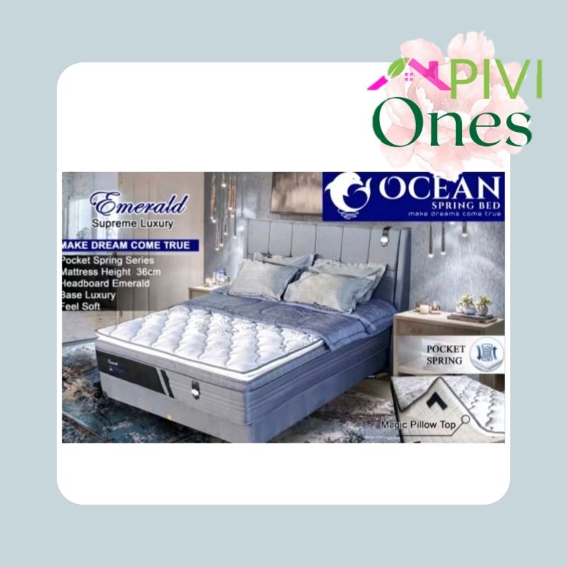 Springbed Ocean Luxury Series Emerald Fullset Ketebalan 36 Khusus Palembang