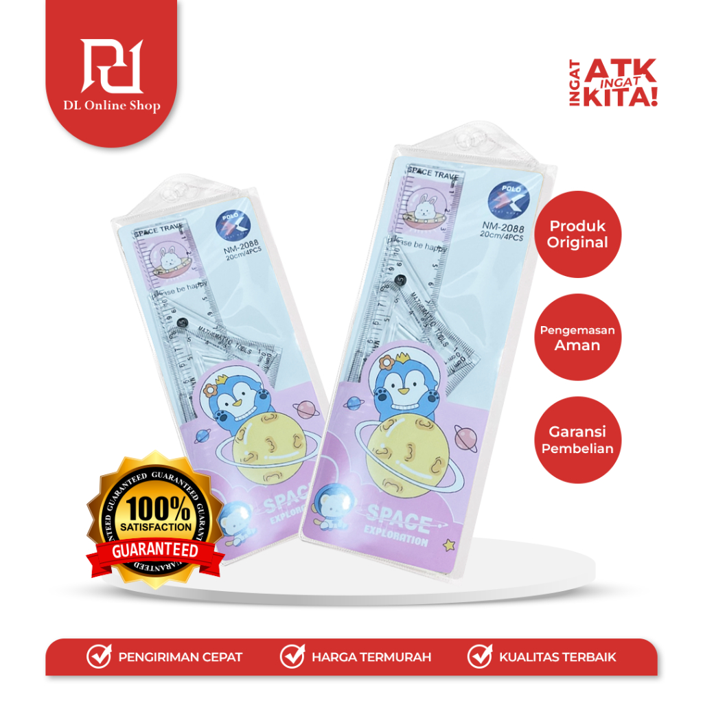 

NEXT-M PAKET PENGGARIS/ RULER SET PENGUIN SPACE NM-2088 (1SET)