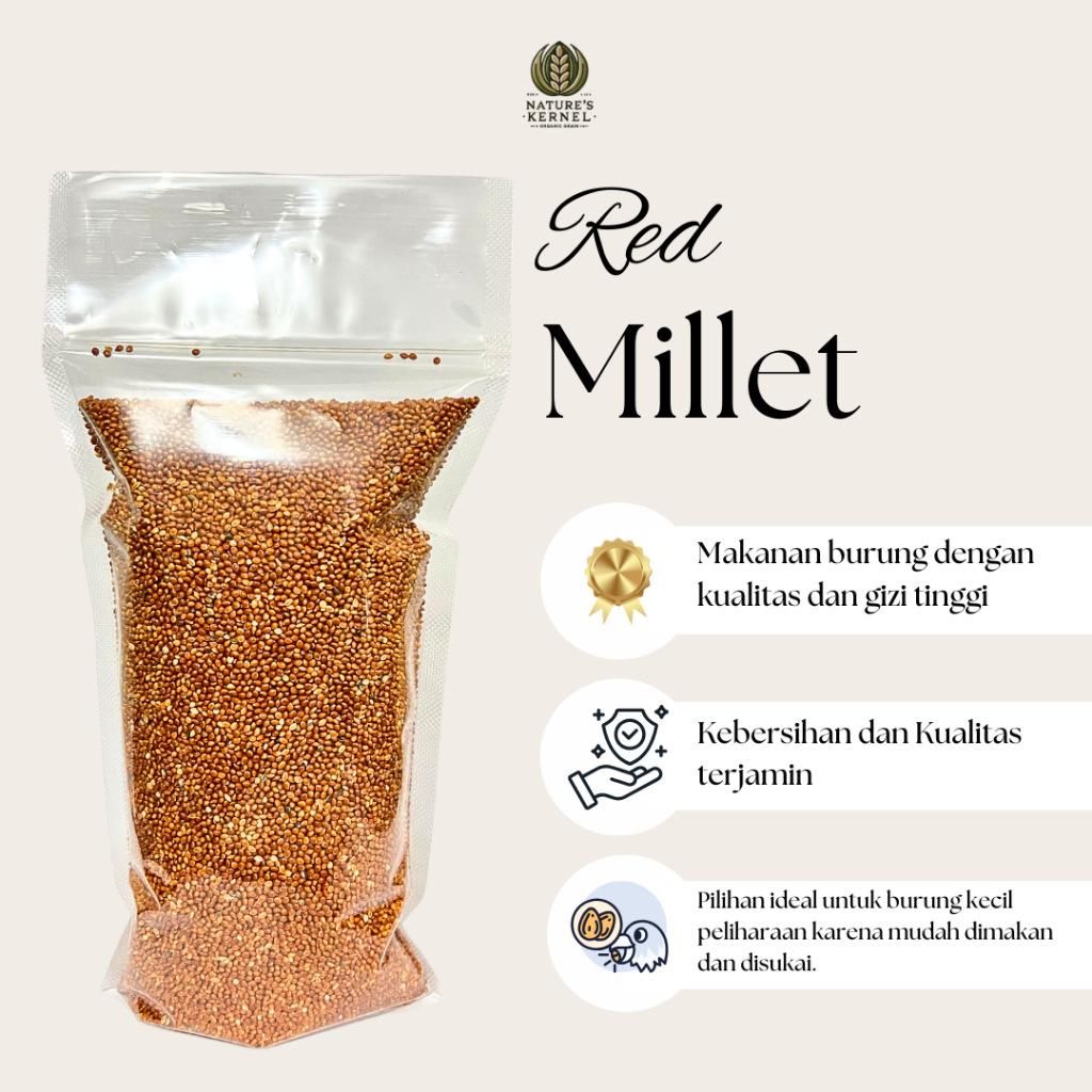 Nature's Kernel - Pakan Burung// Millet Merah/Red Millet - 1kg