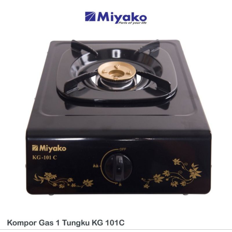 Kompor Gas Miyako 1 Tungku/Kompor Gas KG-101/Kompor Gas Teflon Miyako 1 tungku