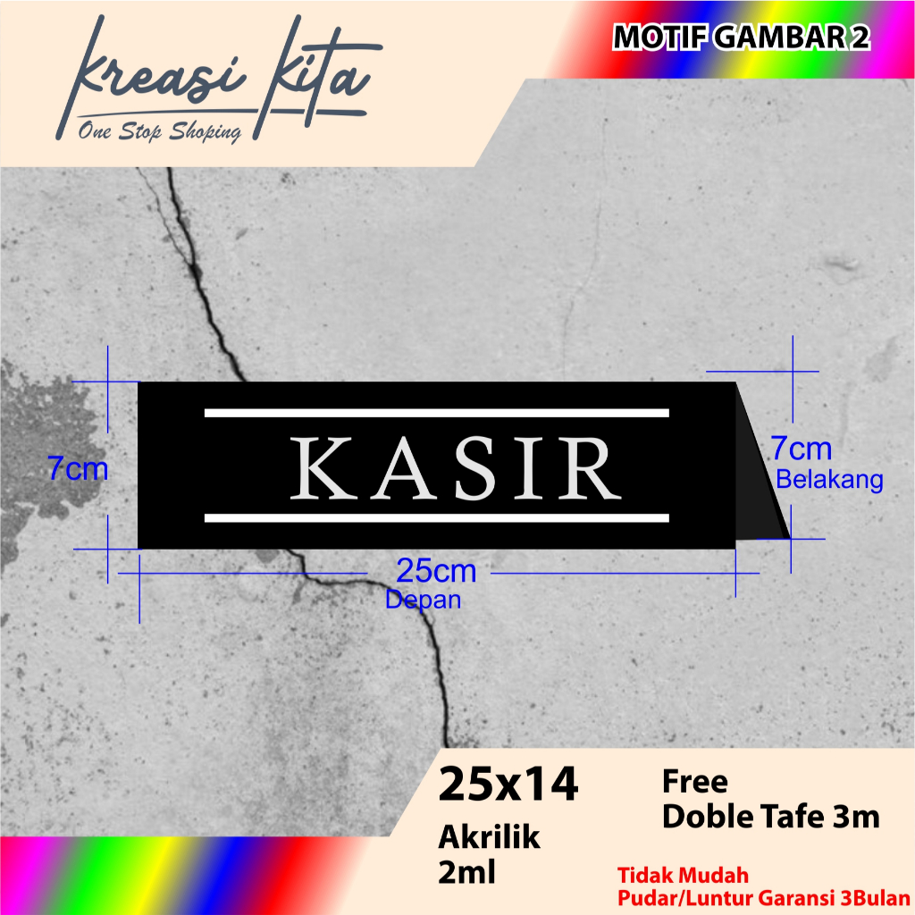 

AKRILIK KASIR UNTUK DIMEJA VARIAN GAMBAR 2 ACRYLIC CUSTOM