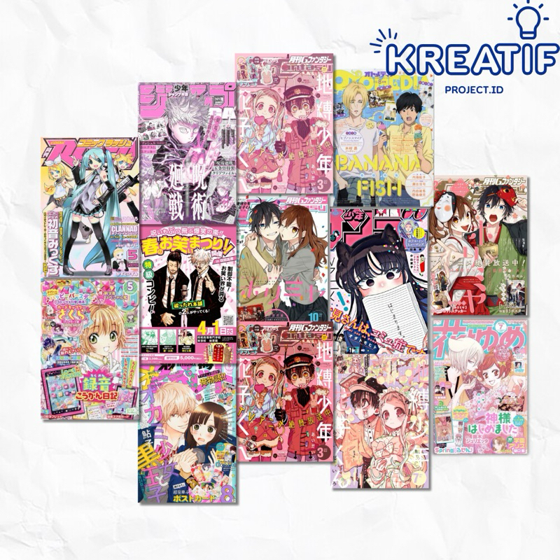 36 Pcs Poster Aesthetic Anime Magazine / Cover Majalah Anime Jepang / Walldecor / Dekorasi kamar / S