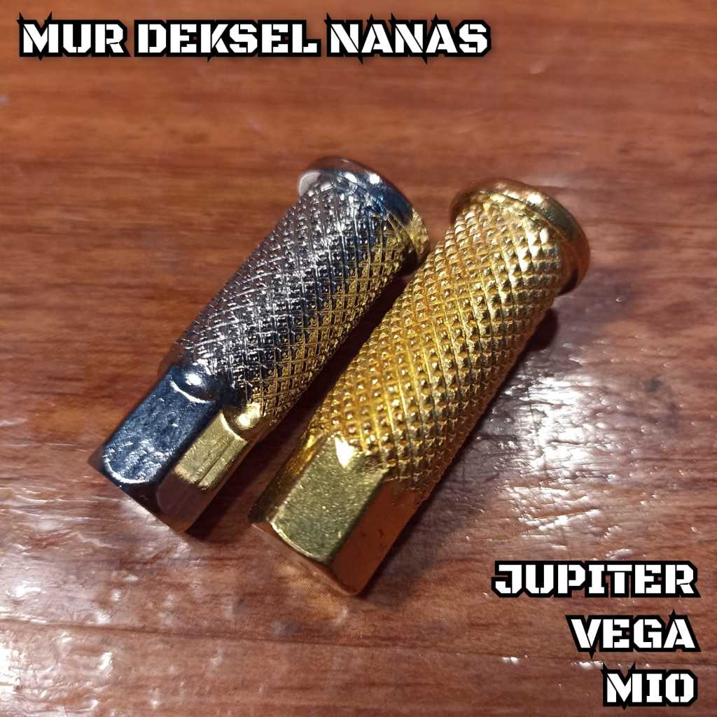 MUR DEKSEL NANAS MUR DRAT 12 MUR HEAD DEKSEL JUPITER/VEGA/MIO/RXKING/FIZR CHROME DAN GOLD