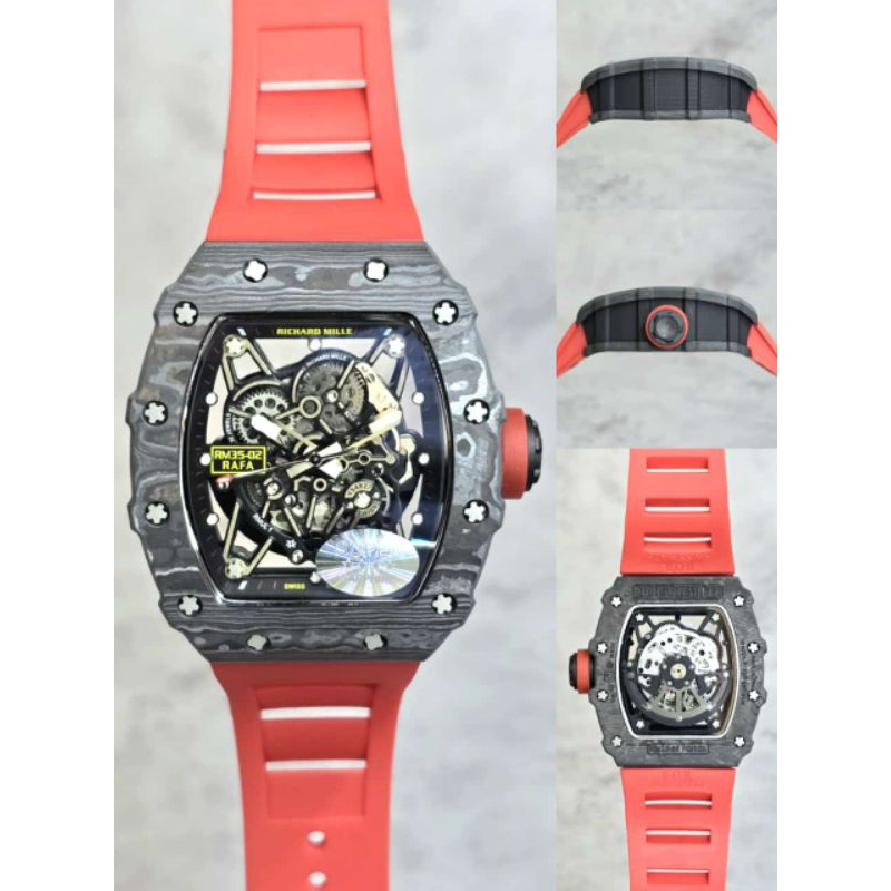 JTM WATCH Jam Tangan Pria Richard Mille RM35-02 Carbon Autometic Movement Swiss Clone