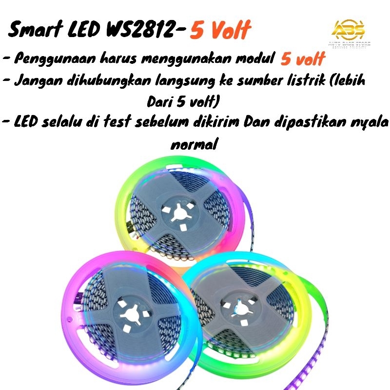 Lampu Led Alis RGB 5 volt Super Terang ws2812 144/m