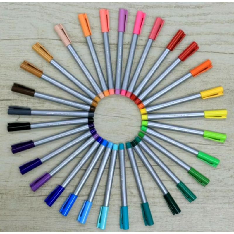 

FABER CASTELL FINELINER FINE LINER CLIP COLOR DRAWING PEN SET 30 WARNA PULPEN SPIDOL GAMBAR