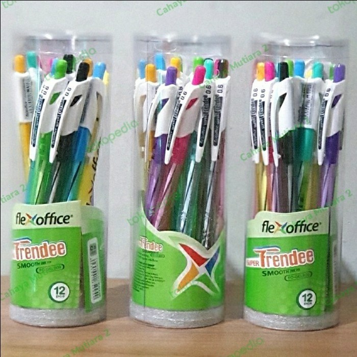 

Pulpen FLEXOFFICE TRENDEE COLORFUL PULPEN GEL 0.7 - Hitam