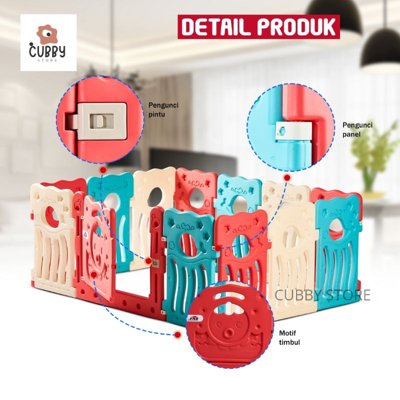 PlayFence PP-02 Pagar Pembatas Bermain Anak Pagar Mainan Pagar Bermain Bayi