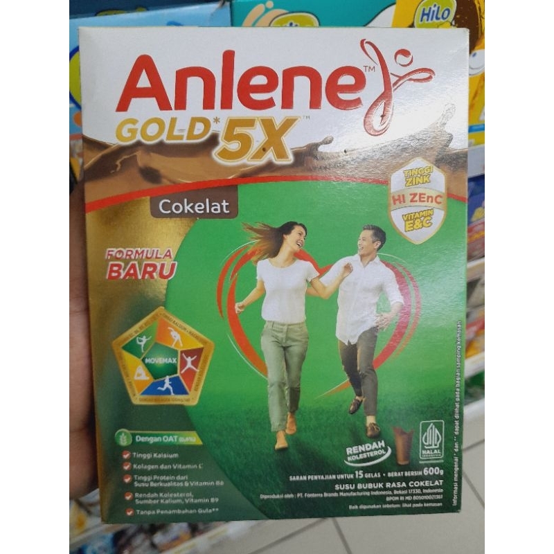 

Anlene gold 5x susu bubuk dewasa vanila, coklat, original 600g - tulang,sendi dan otot