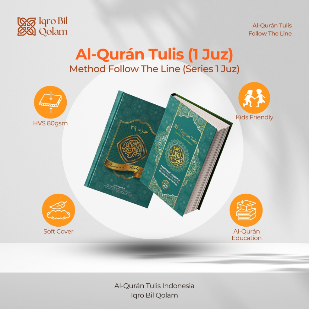 Buku Al-Qur’an Tulis 1 Juz Follow The Line – Belajar Menulis & Menghafal Alquran