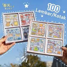 

Lembar Sticker Momo Stiker Motif Kartun Korea Lucu Anti Air Dekorasi Handbook Scrapbook DIY