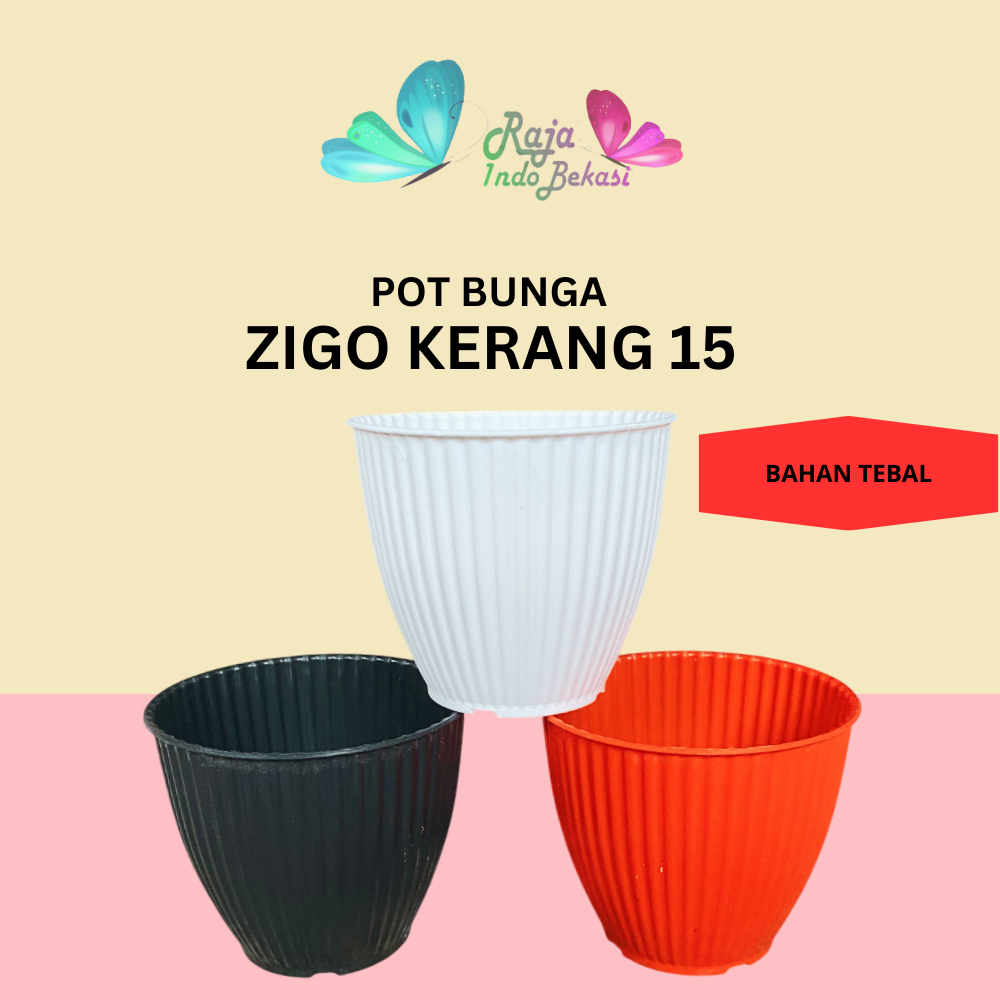 Pot Kerang 15 Transparan Bening / Pot Zigo 15 / Pot Tanaman / Pot Hias / Pot Bunga Artificial Besar 