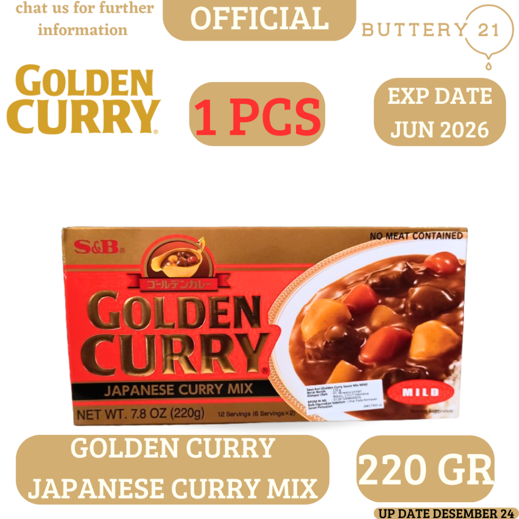 

S&B GOLDEN CURRY JAPANESE CURRY MIX MILD 220 GR/SAUS KARI/KARI JEPANG