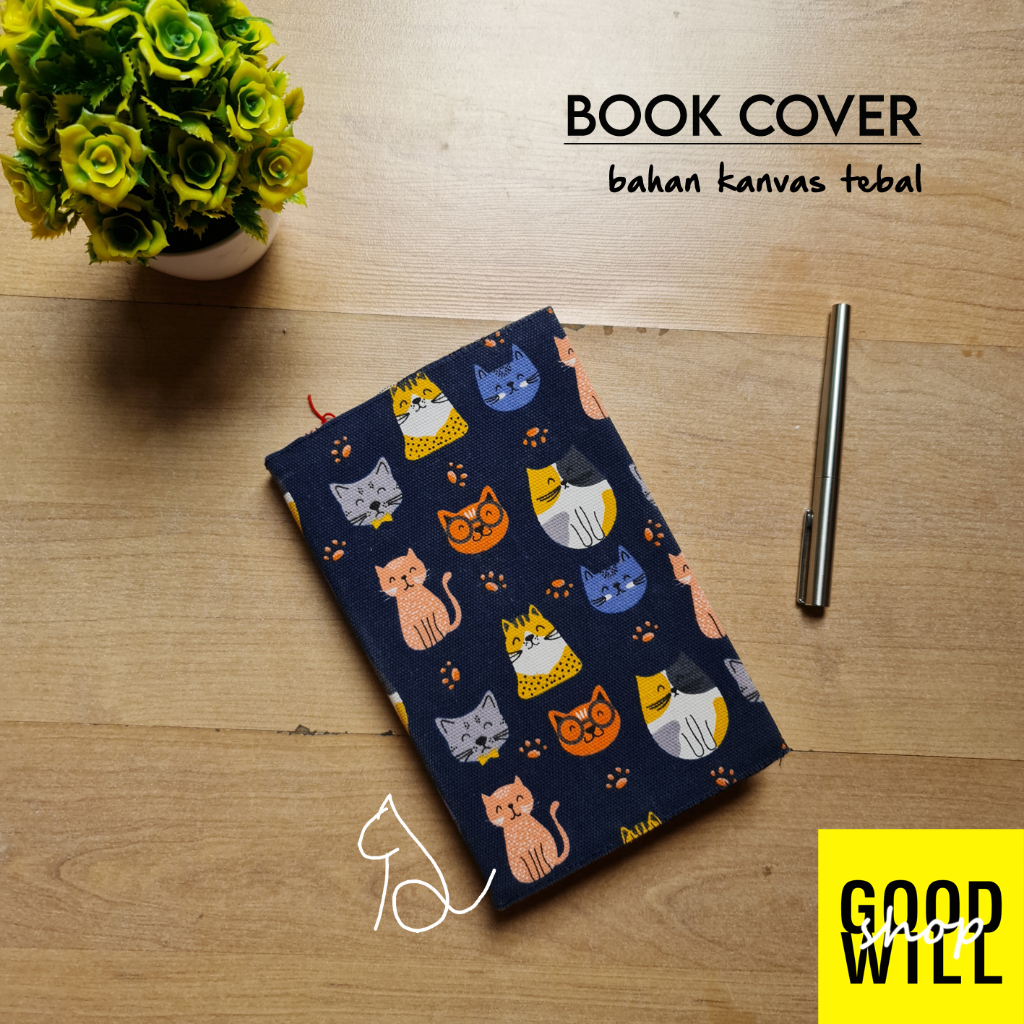 

Book Cover Sampul Buku Bacaan Novel Bahan Kain Kanvas Tebal