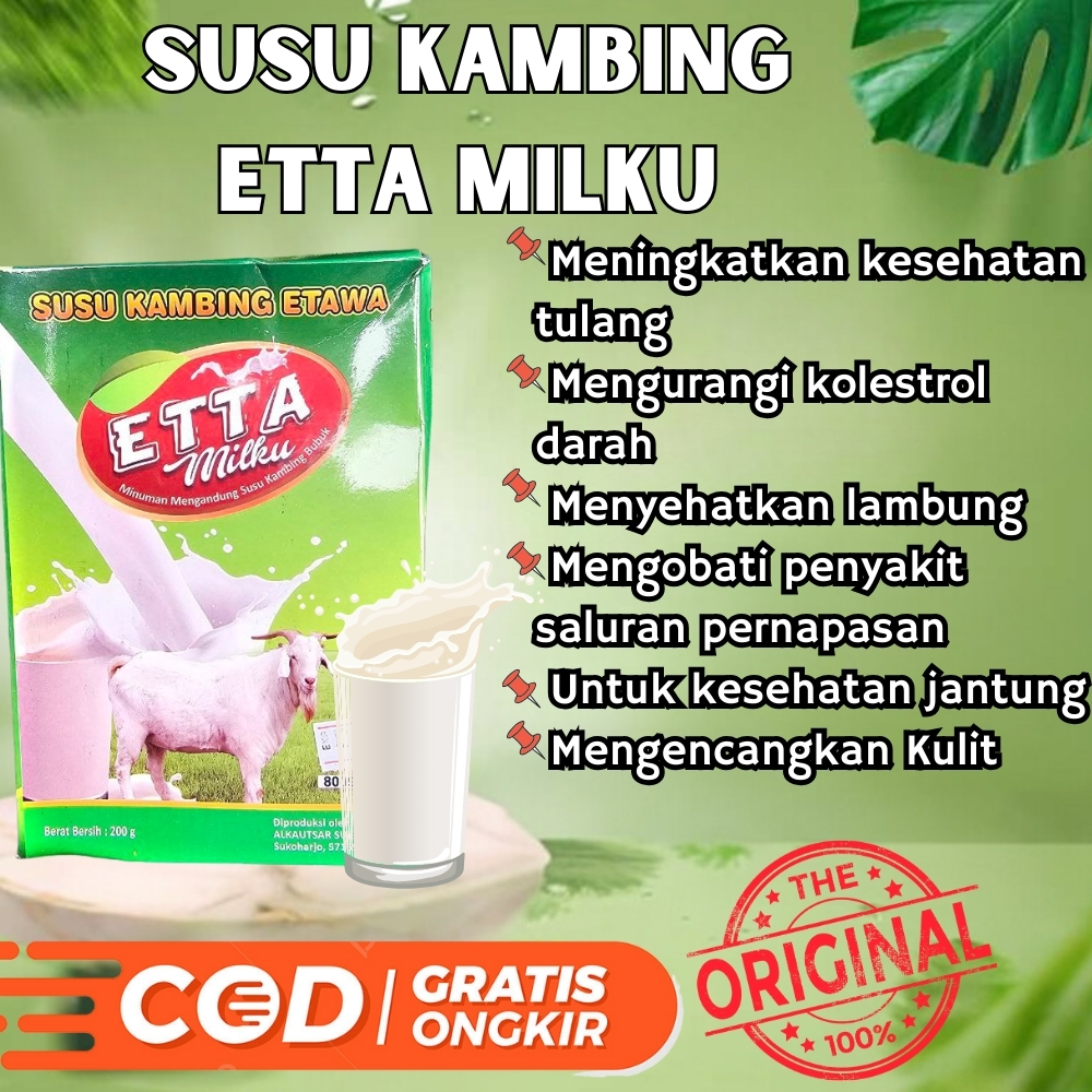 

SUSU KAMBING ETTAWA SUSU ETTA MILKU,ASLI,BANYAK MANFAAT,TANPA BAHAN PENGAWET