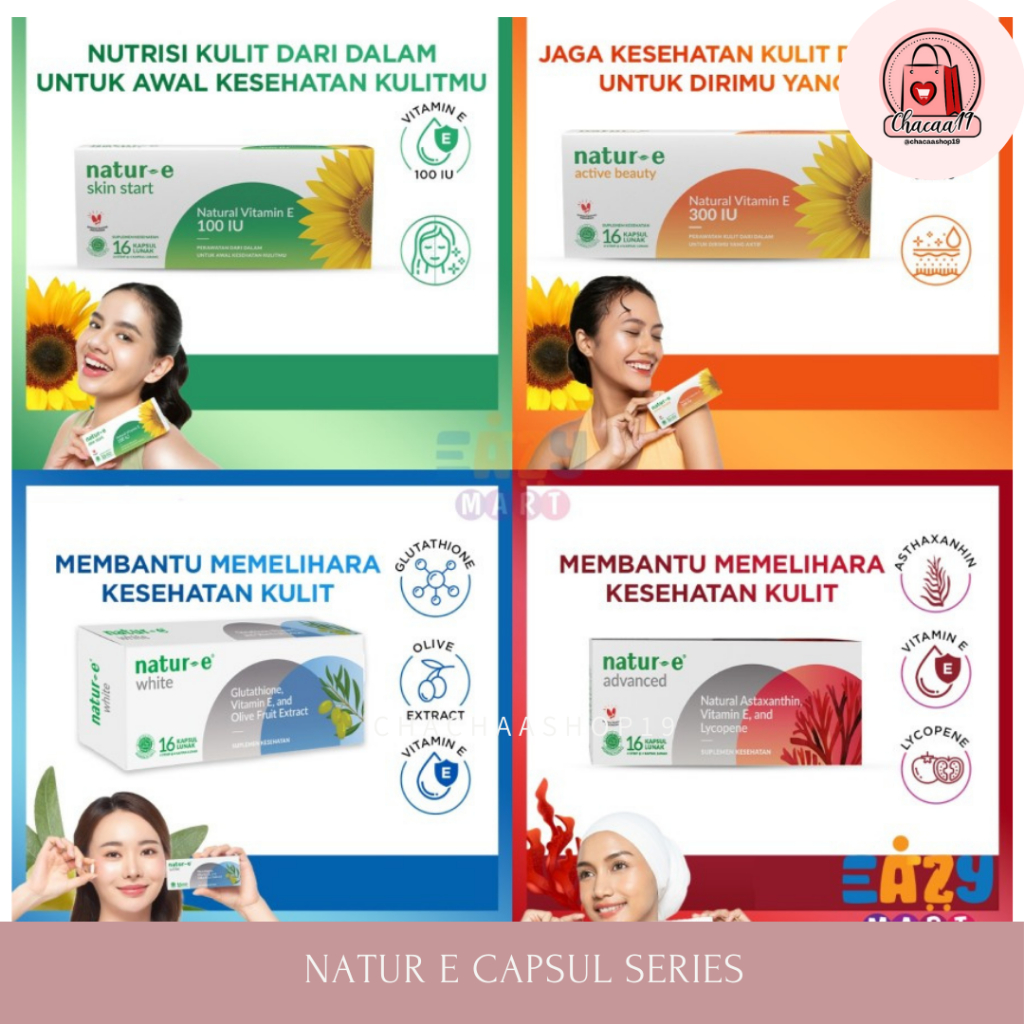Natur E Kapsul | 100 300 IU White Advanced -  Isi 16 & 32