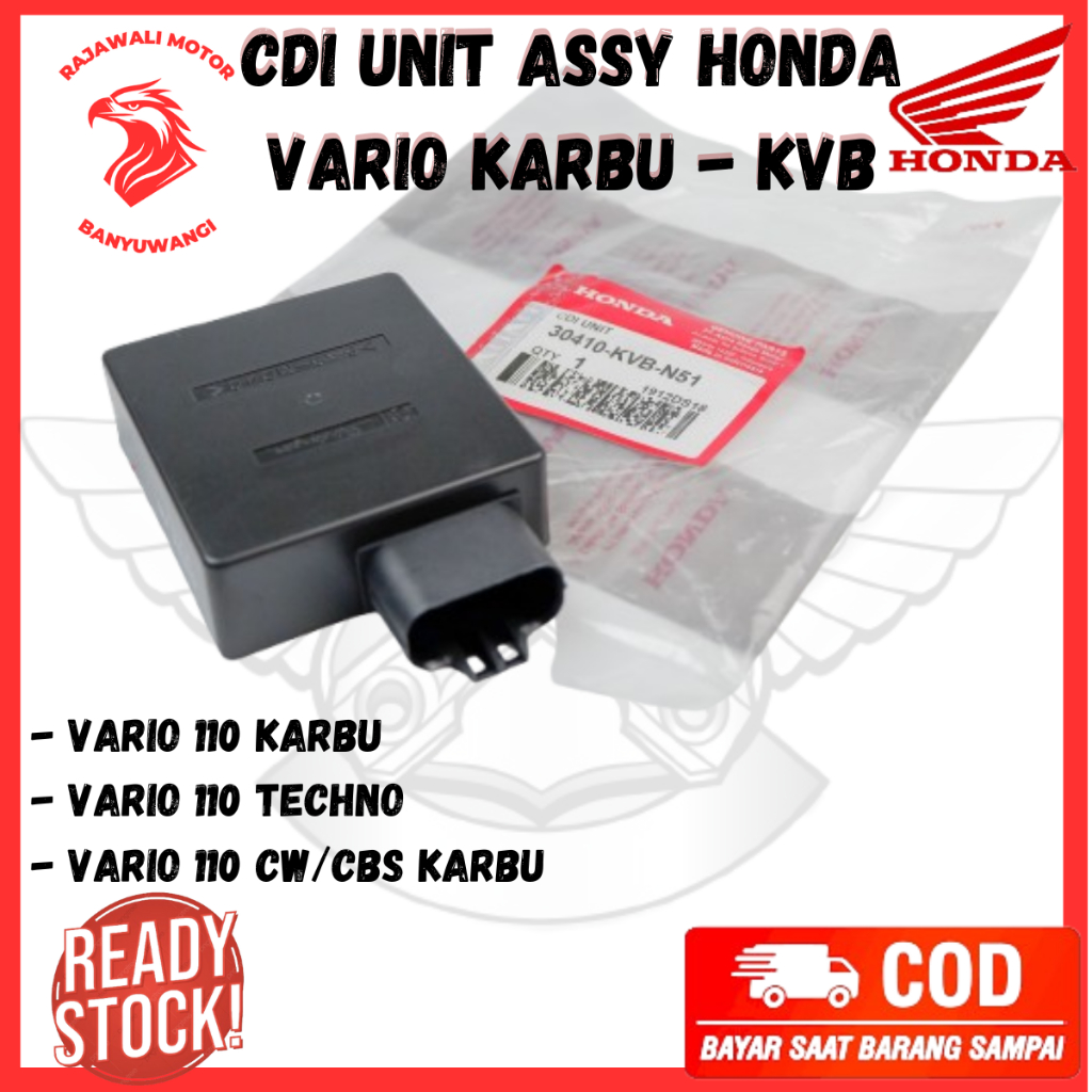 Cdi Vario 110 Karbu Ori - Cdi unit assy honda vario 110 / CDI Motor Vario 110 Techno - 30410-KVB-N51