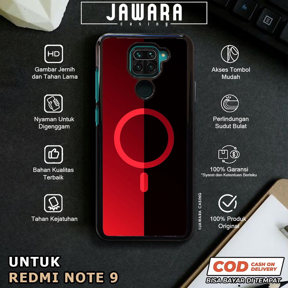 Case Redmi Note 9 Casing Redmi Note 9 [MAGS] Premium Case Glossy Case Hp Xiaomi Jawara Casing Hp Red