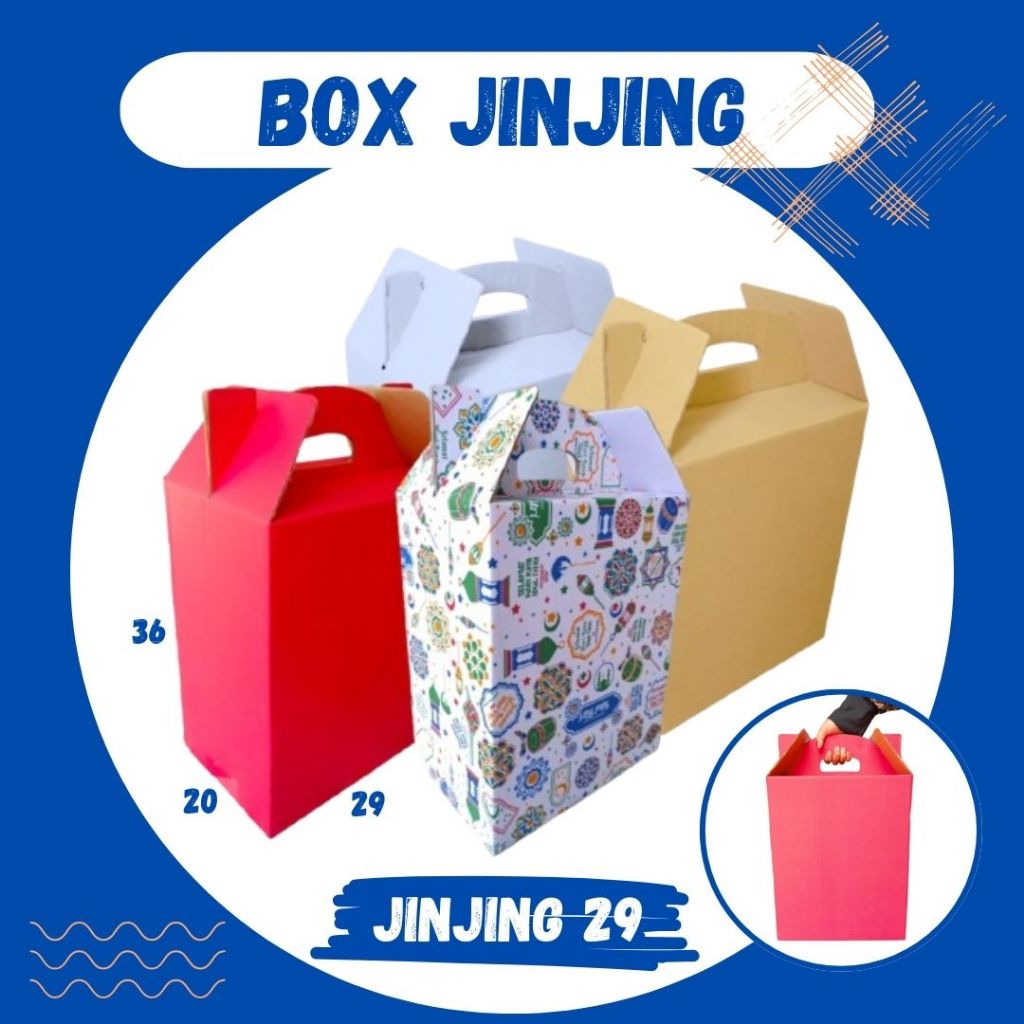 

Kardus Jinjing 29x20x36 Gable Box Dus Parcel Packing Buah Hampers Kemasan Idul fitri
