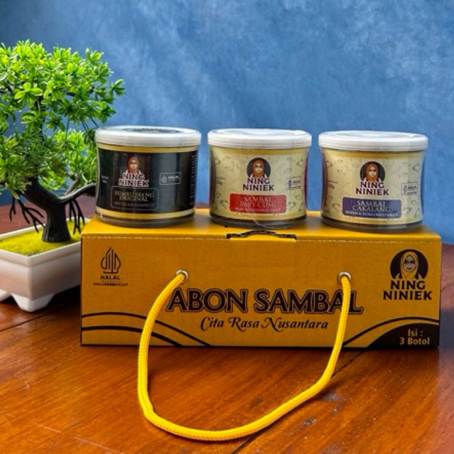 

ABON SAMBAL NING NINIEK PAKET 3 (Isi 3 Botol bisa mix + Free Packaging Box)