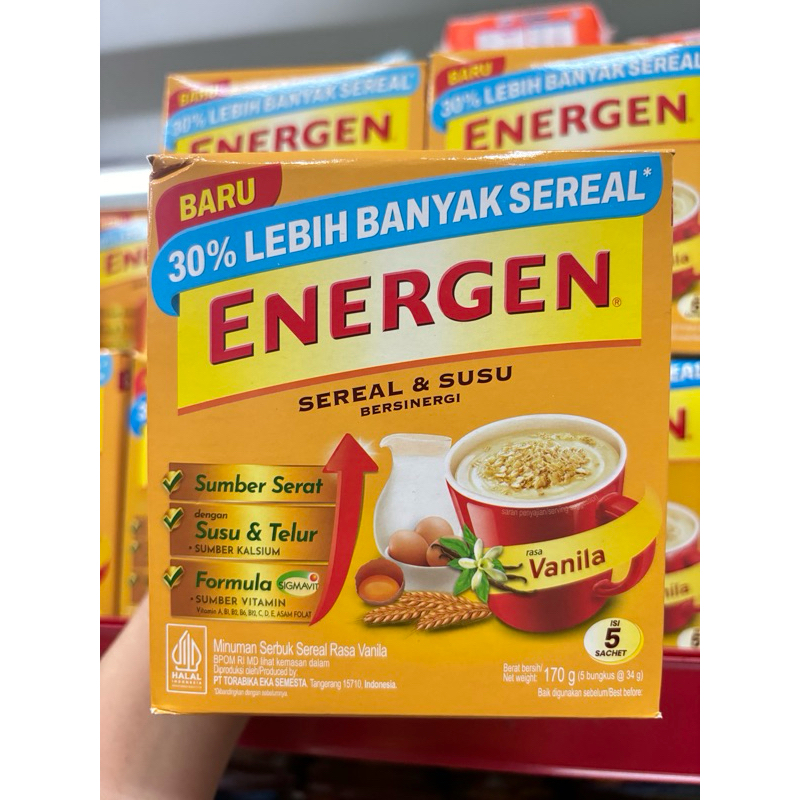 

ENERGEN SEREAL VANILA BOX 5 x 34gr