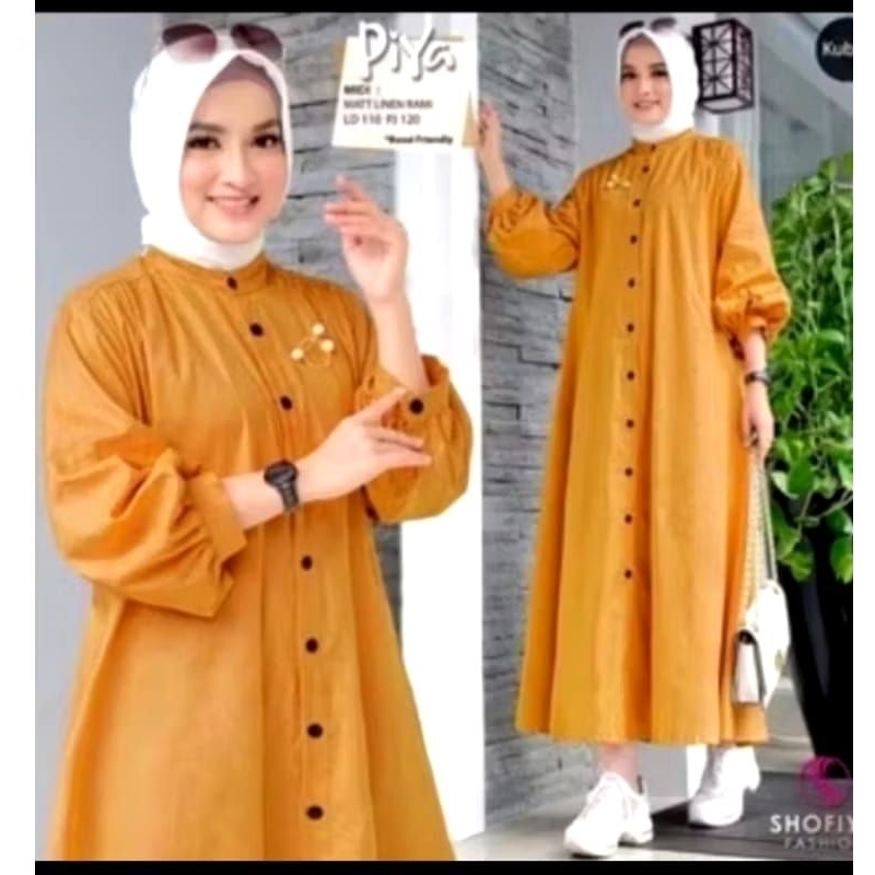 PIYA MIDI DRESS WANITA MUSLIM TERBARU//MIDI DRESS WANITA KEKINIAN