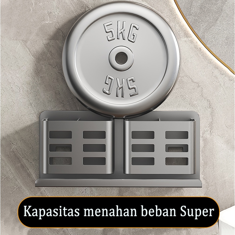 Axinaboyna - Rak Penyimpanan Kamar Mandi, Rak Penyimpanan Sisir Dan Sikat Gigi, Dipasang Di Dinding