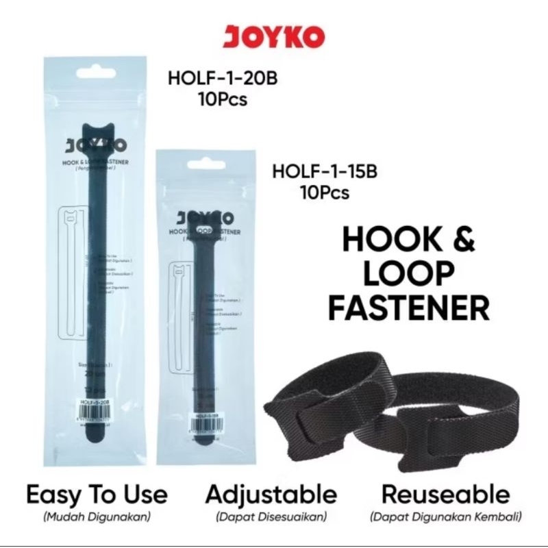 

Joyko Hook & Loop Fastener - Pengikat Kabel