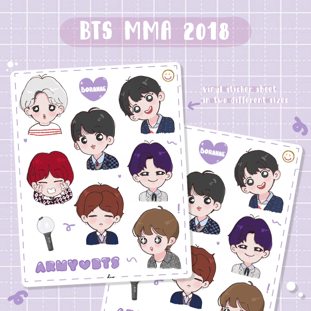 

Kookomii Sticker Sheet - BTS Bangtan MMA 2018 Stiker BTS