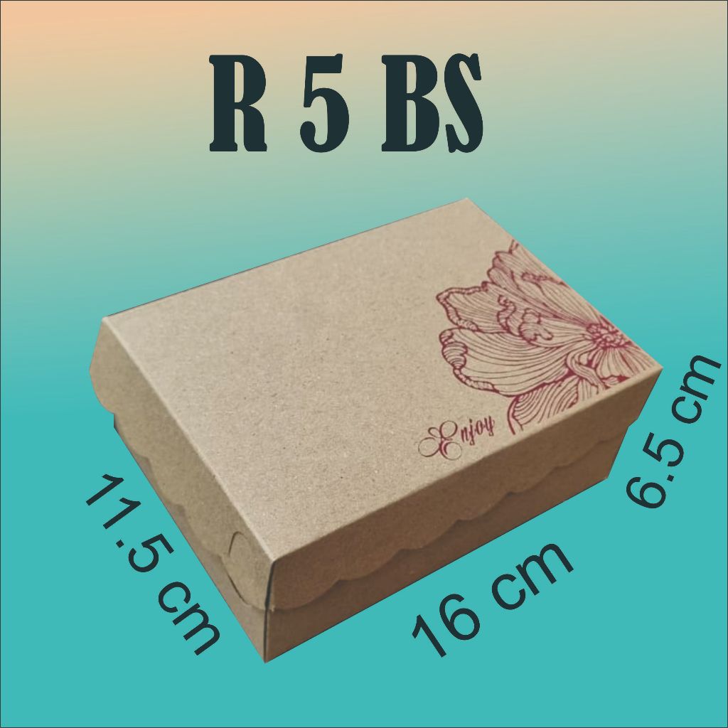 

R5 BS isi 50 lmb dos kraft 16x11,5 kotak makanan kue hampers