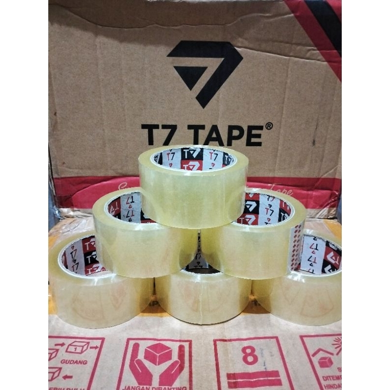 

lakban bening dan coklat 48mm x 100yard (slop)6pcs T7tape grosir murah