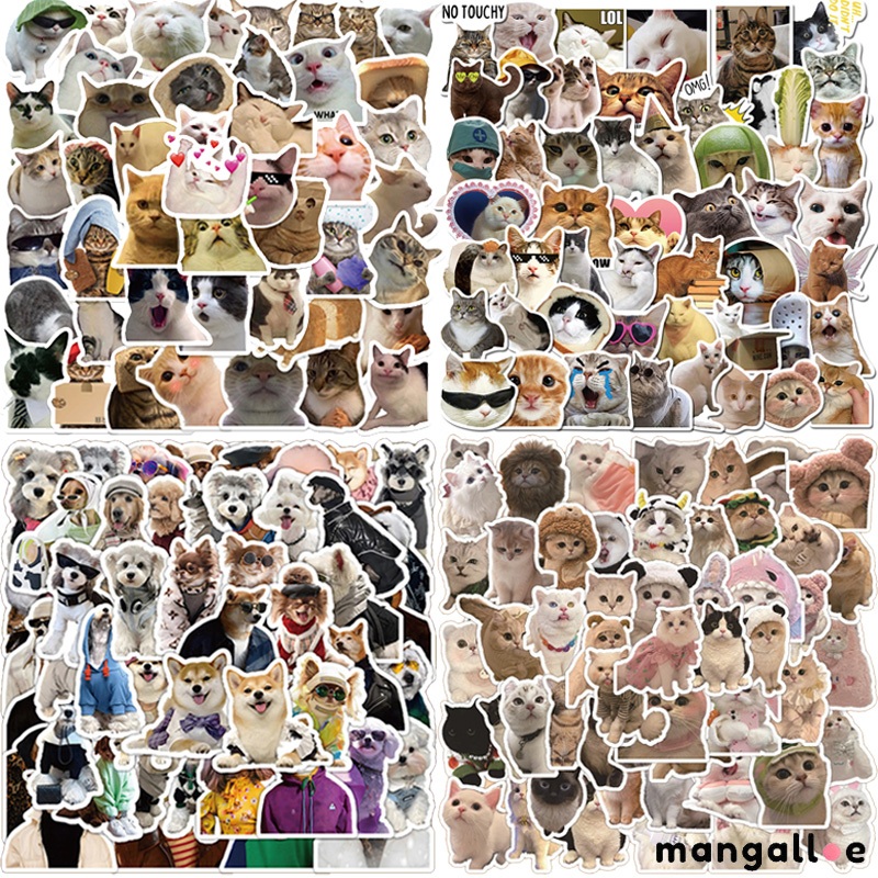 

✨COD 60PCS Stiker Kucing Lucu Stiker Dekoratif Stiker Dekorasi Kartu Album -MG