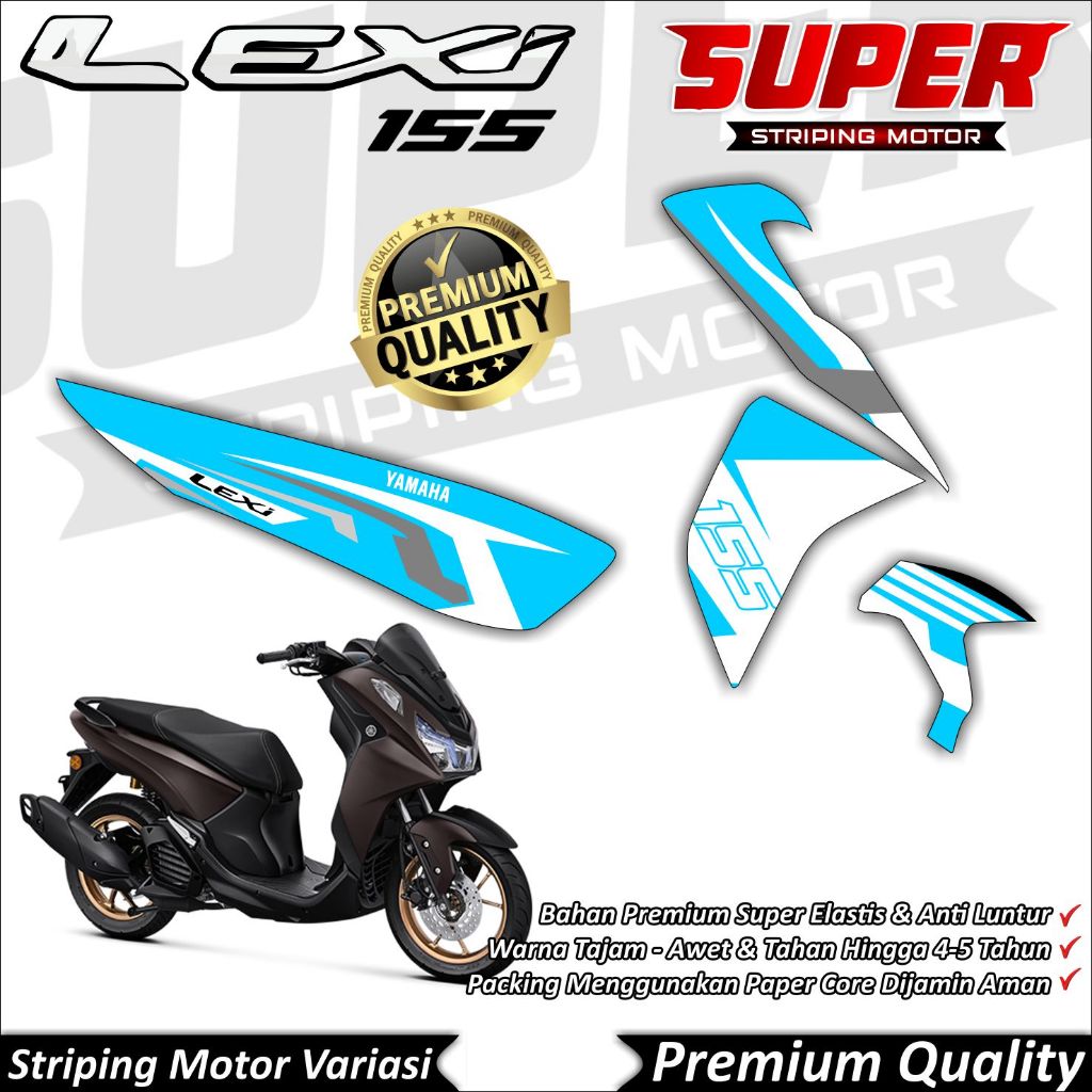 Stiker LEXI 155 Anti Luntur keren Striping Lexi 155 Striping Yamaha LEXI 155 Simpel