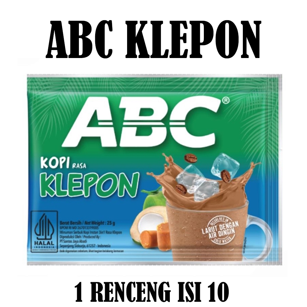 

KOPI ABC KLEPON RENCENG ISI 10