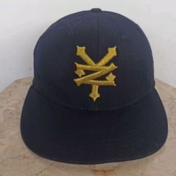 Topi Fitted ZOO YORK Wool Navy Gold Fitted Cap