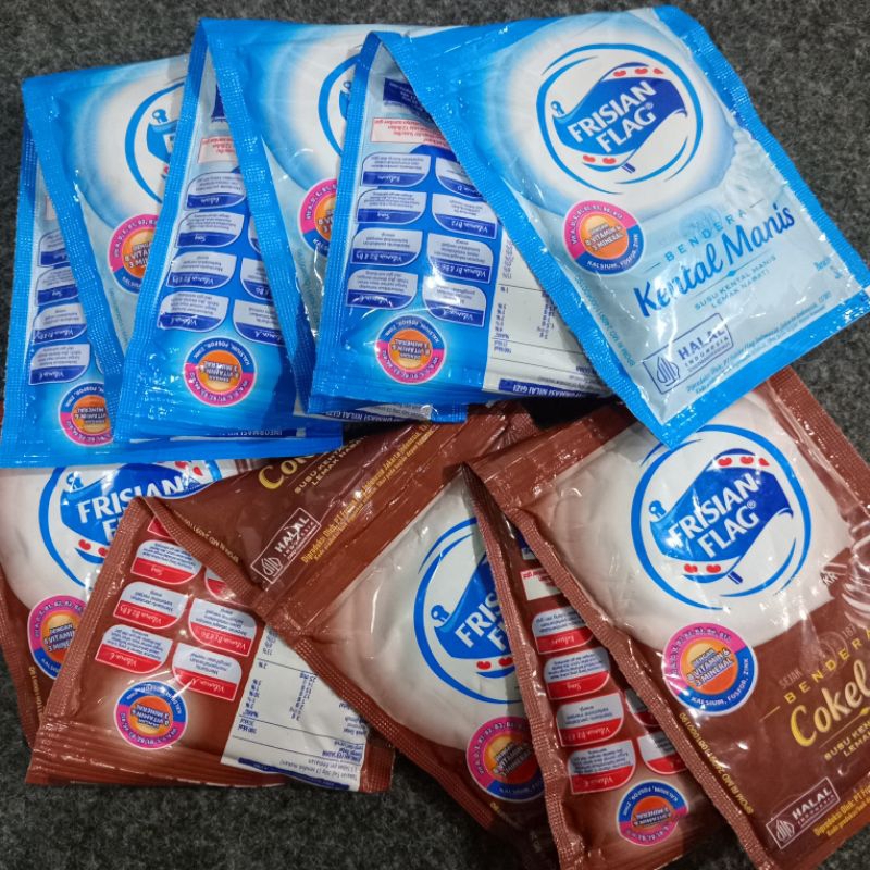 

[per pcs] Frisian Flag Bendera Creamer Kental Manis Coklat Vanila 38 gram