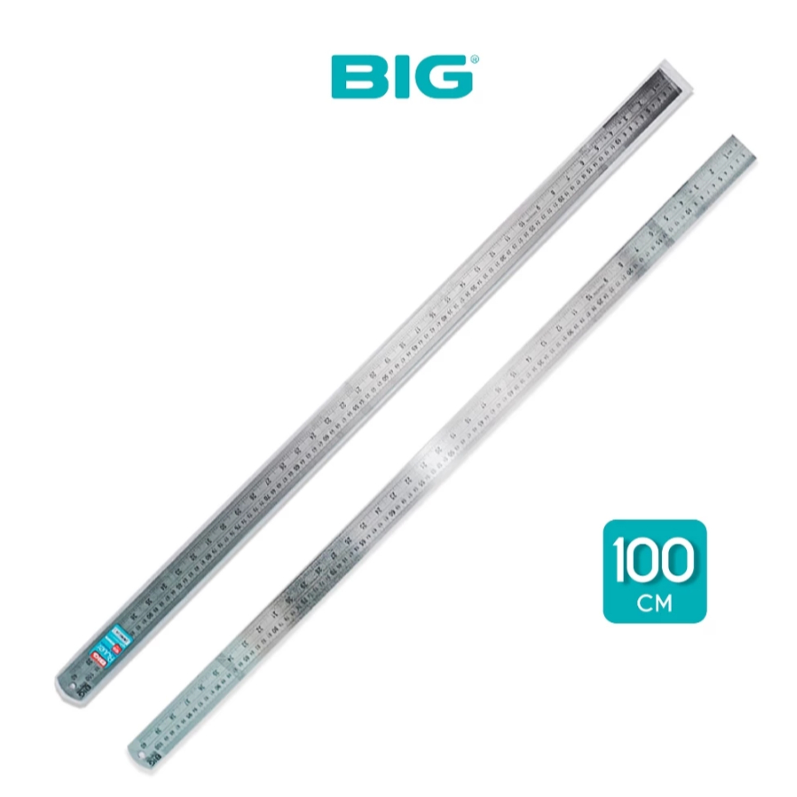 

BIG - Penggaris Besi / Stainless Steel Ruler Tebal dan Kokoh Panjang 100 CM Tebal 1,5 MM PG-6100